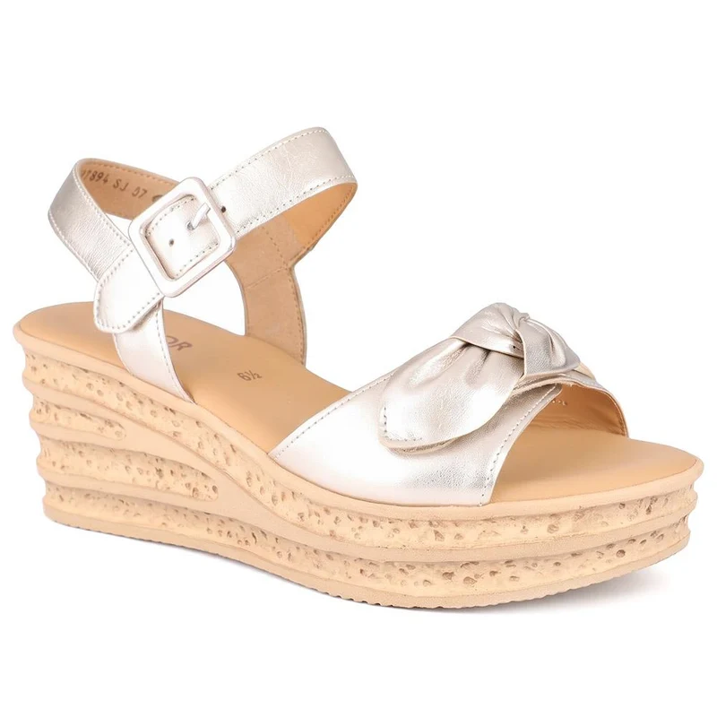 Gabor Buckle Fasten Wedge Heel Sandals - GABC43526 / 330 708