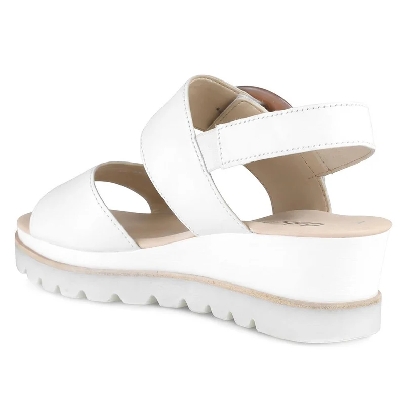 Gabor Wedge Heel Buckled Sandals - GABC43525 / 330 707 - White
