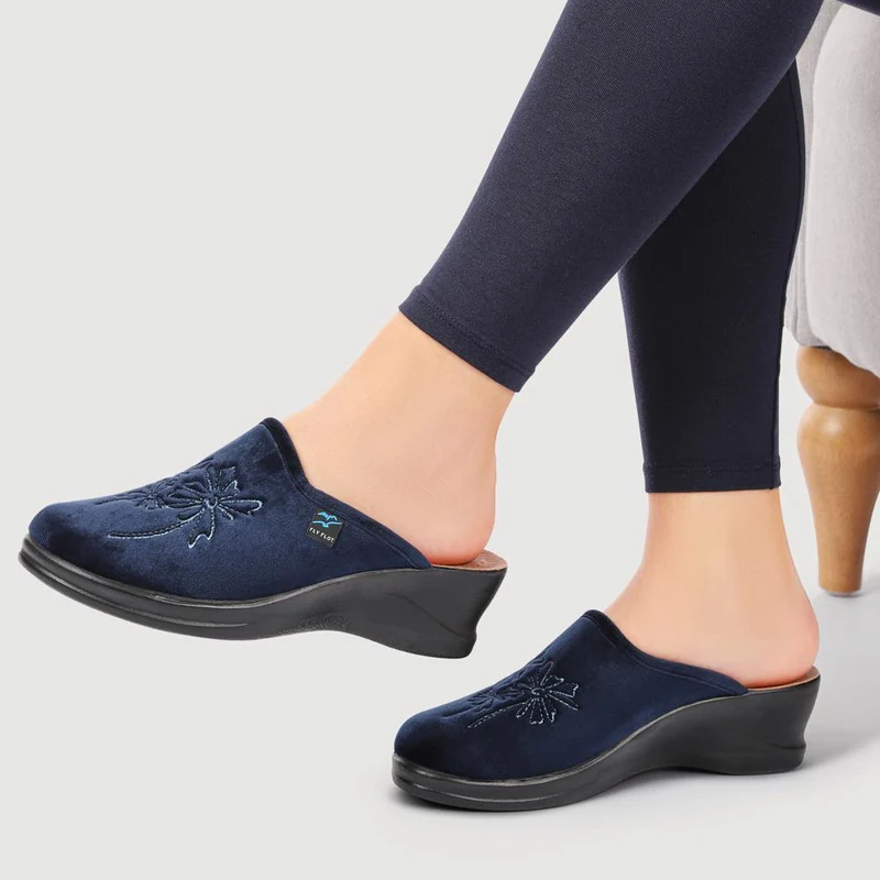 Fly Flot Self Moulding Mules - FLY42001 / 327 718 - Navy