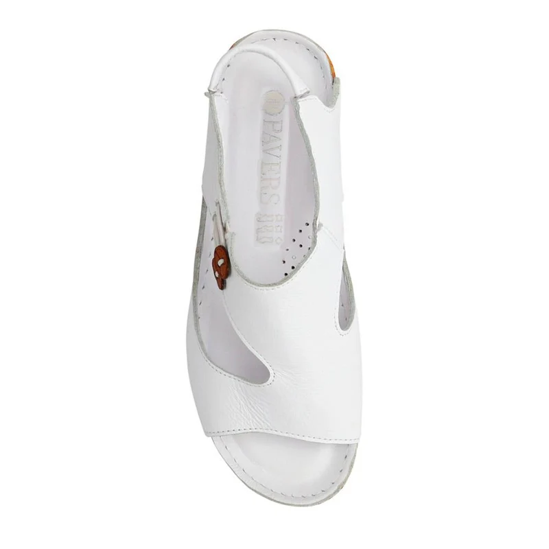 Leather Slip-On Sandals - KARY41004 / 327 532 - White