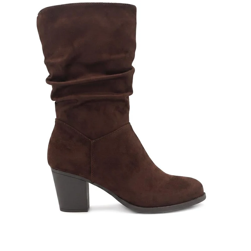 Block Heel Long Boots - SANYI42025 / 328 483 - Chocolate
