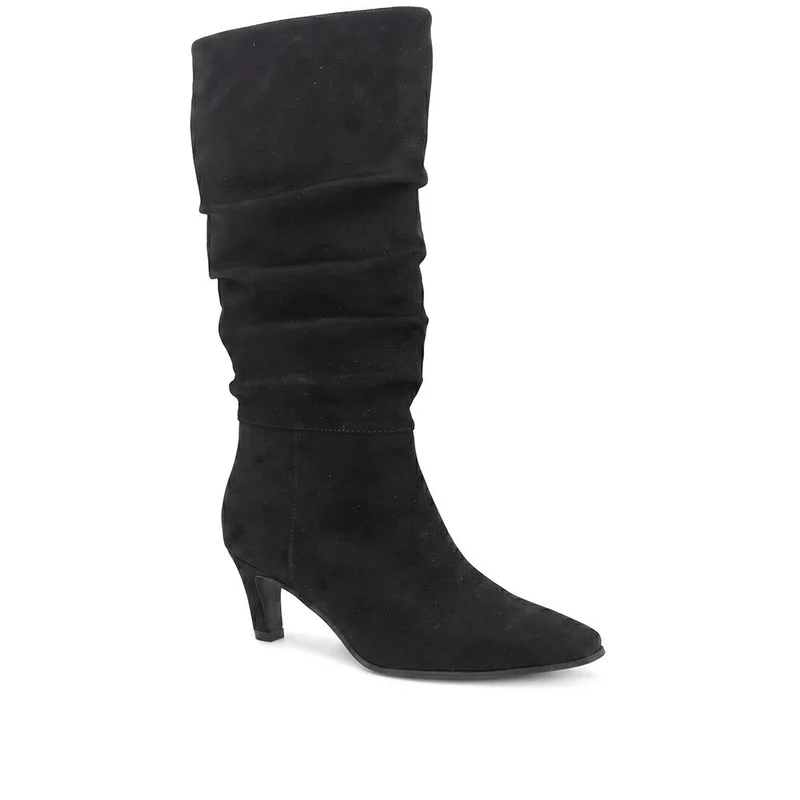 Bellissimo Slouch Design Cone Heel Boots - BELSANYI44039 / 330 082 - Black