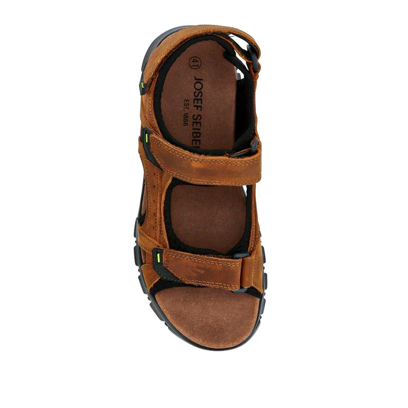 Wide-Fitting Leather Sandals - JOSEF41501 / 327 044 - Brown