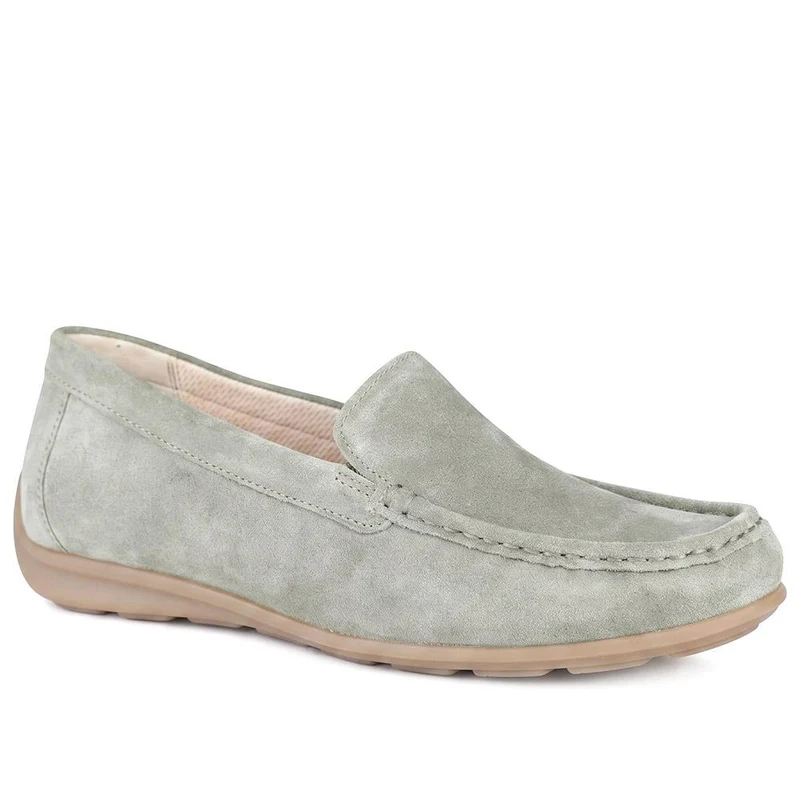 Gabor Suede Leather Moccasins - GABC44062 / 330 680 - Khaki