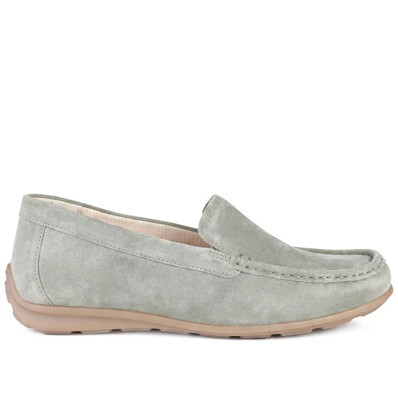 Gabor Suede Leather Moccasins - GABC44062 / 330 680 - Khaki