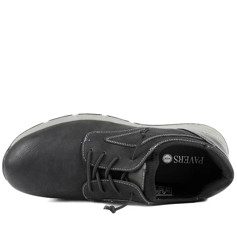 Casual Lace Up Shoes With Grip Sole - WBINS42063 / 327 870 - Black