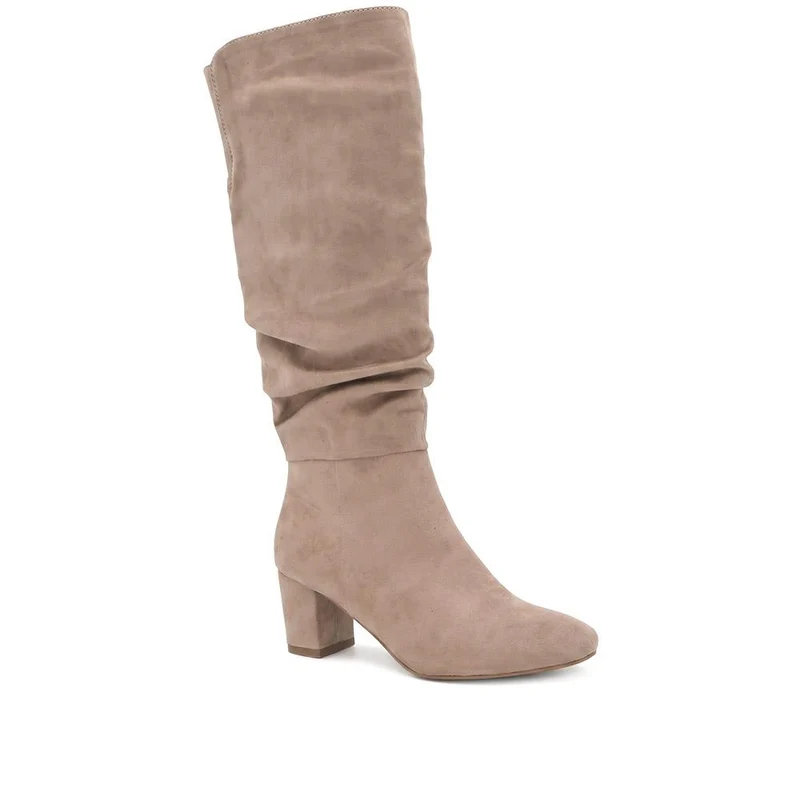 Stylish Warm Lined Slouch Long Boots - WBINS44046 / 329 975 - Taupe