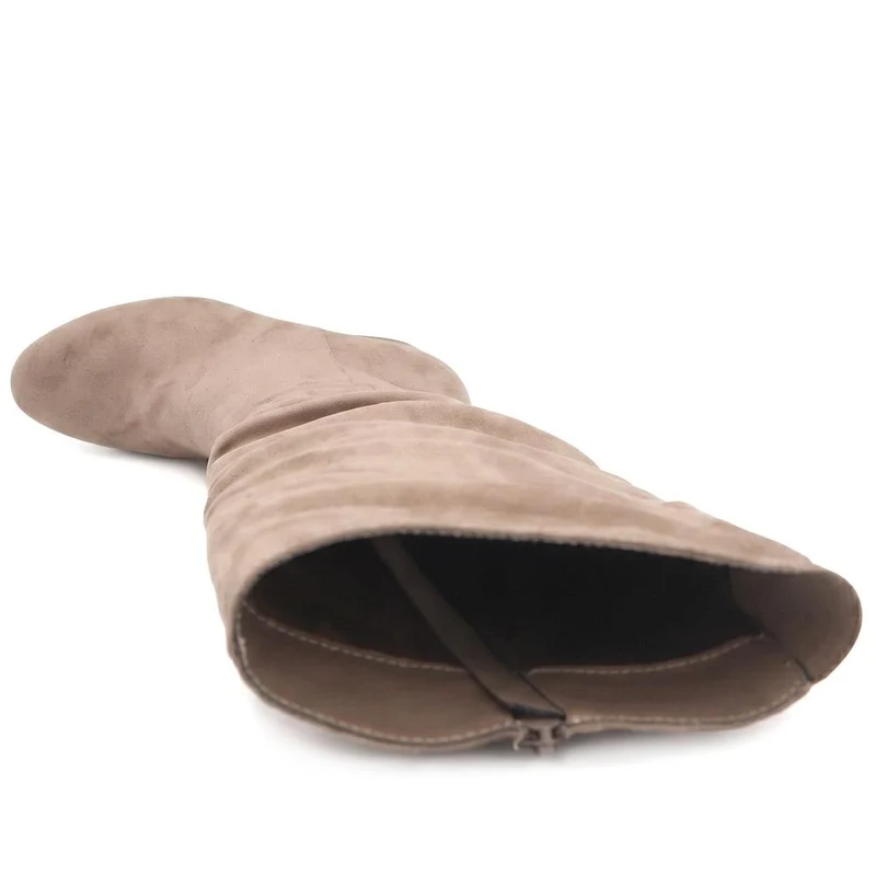 Stylish Warm Lined Slouch Long Boots - WBINS44046 / 329 975 - Taupe