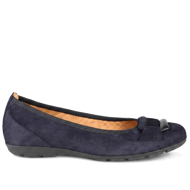Gabor Leather Suede Ballet Flats - GABC44059 / 330 678 - Navy