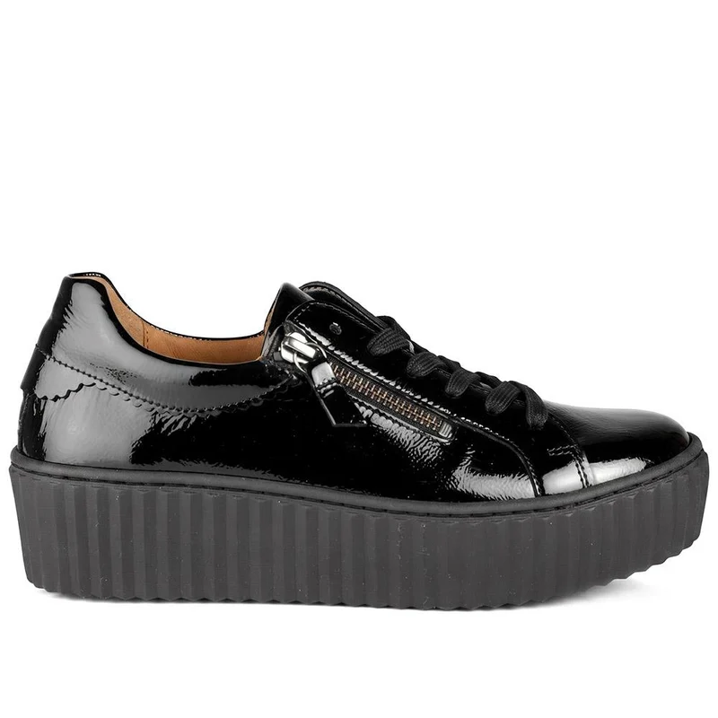 Gabor Leather Platform Trainers - GABC44057 / 330 676 - Black