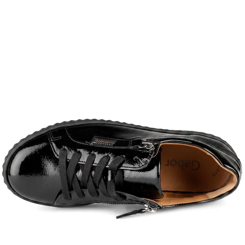 Gabor Leather Platform Trainers - GABC44057 / 330 676 - Black