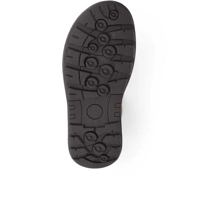Touch-Fasten Leather Sandals - AATRA39001 / 325 336 - Tan