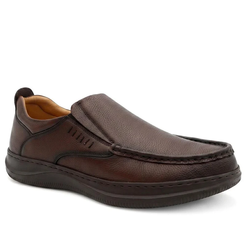 Extra Wide Leather Slip On Shoes - PRFEM44005 / 330 181