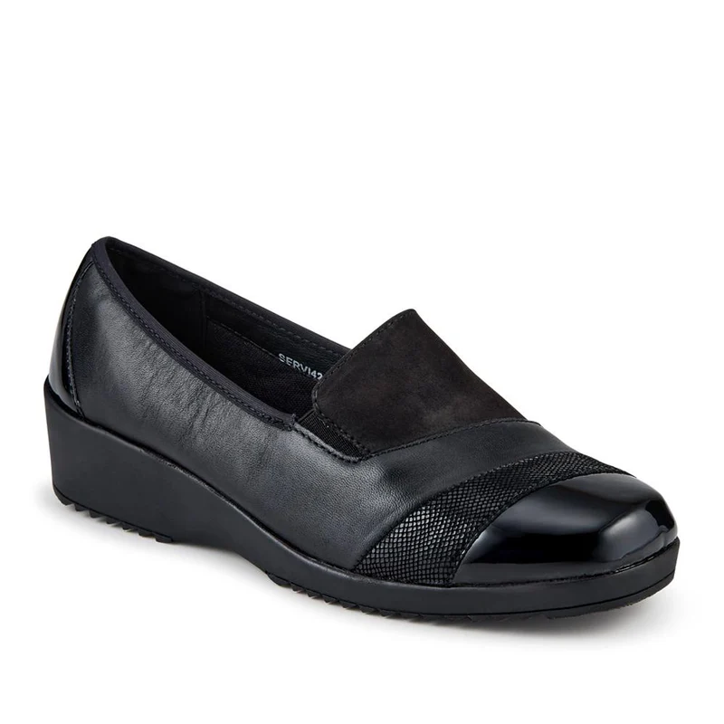 Smart Leather Slip-On Shoes - SERVI42002 / 328 006 - Black