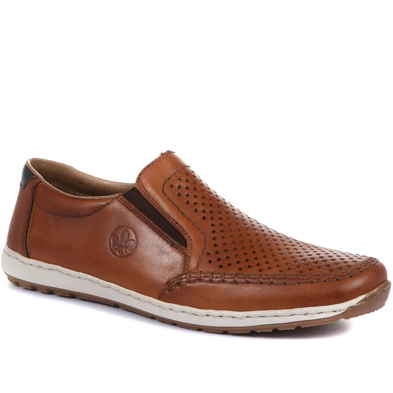 Leather Slip-On Shoes - RKR31548 / 317 763 - Tan