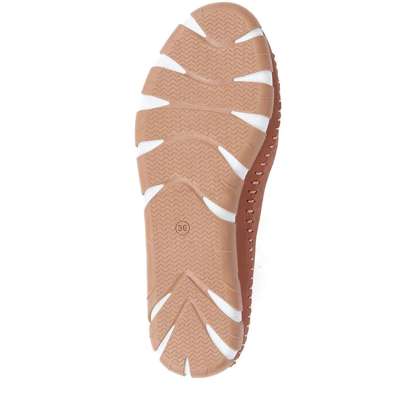 Slip-On Leather Pumps - GOKH39011 / 326 241 - Tan