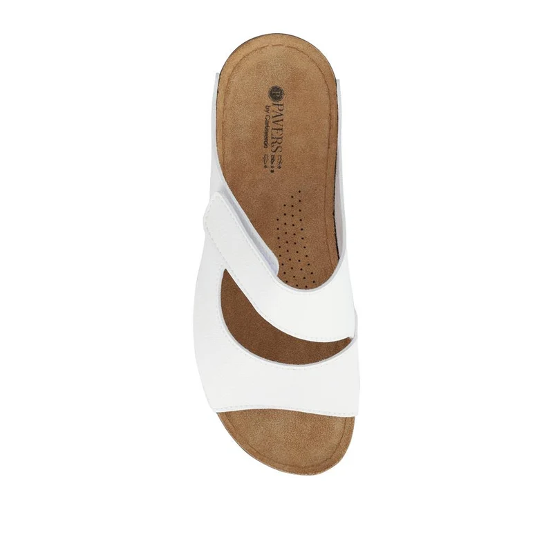 Adjustable Touch-Fasten Mules - SERAY41002 / 327 546 - White