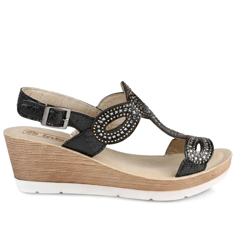Inblu Embellished Slingback Sandals - INB43050 / 330 369 - Black