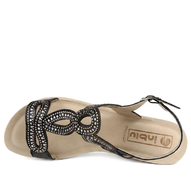 Inblu Embellished Slingback Sandals - INB43050 / 330 369 - Black