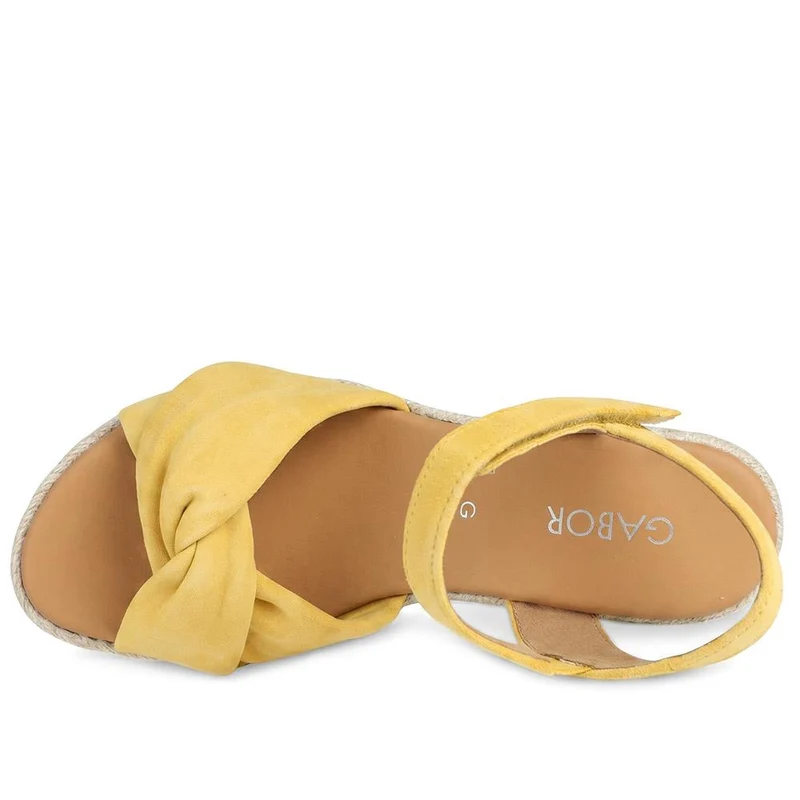 Gabor Leather Wedge Heel Espadrilles - GABC43524 / 330 463 - Yellow