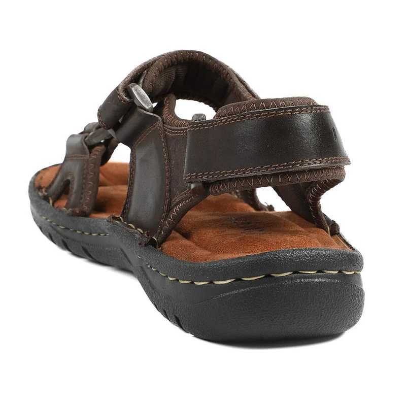 Leather Dual Fit Sandals - AATRA43006 / 328 929 - Dark Brown