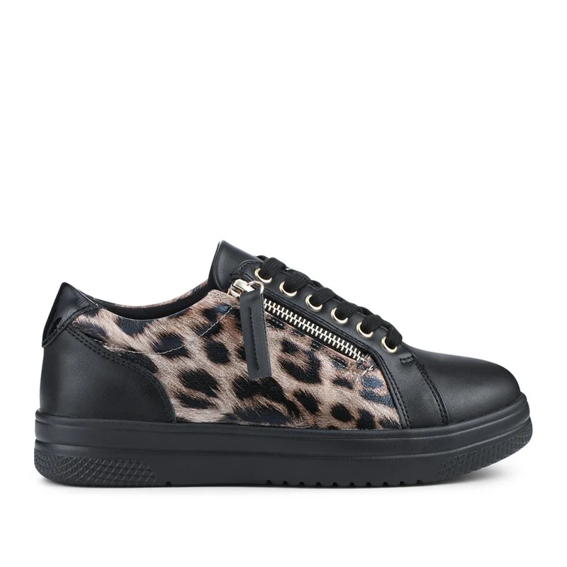 Extra Wide Chunky Trainers - ITALIA / 326 313 - Black Leopard