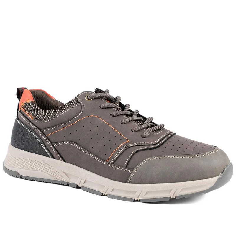 Wide Fit Lace Up Shoes With Grip Sole - WBINS42070 / 327 872