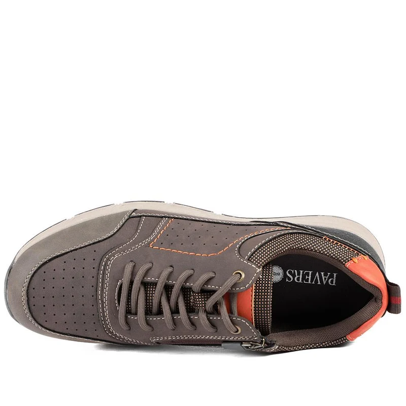 Wide Fit Lace Up Shoes With Grip Sole - WBINS42070 / 327 872 - Brown