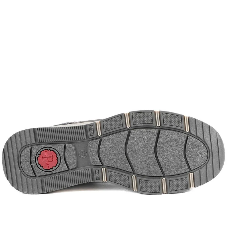 Wide Fit Lace Up Shoes With Grip Sole - WBINS42070 / 327 872 - Brown