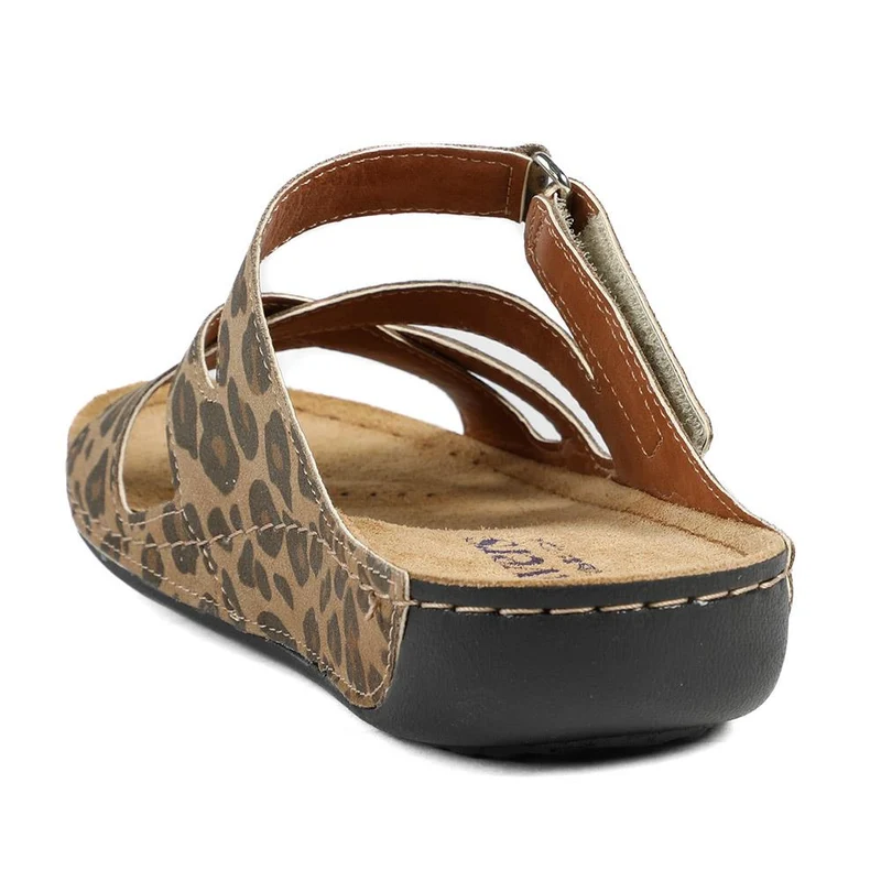 Lightweight Touch Fasten Mules - SERAY41001 / 327 547 - Leopard