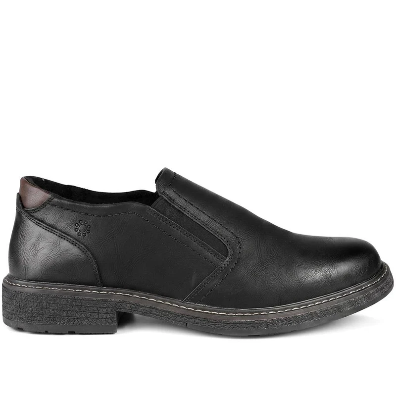 Relife Extra Wide Slip On Shoes - RELIF44017 / 329 887 - Black