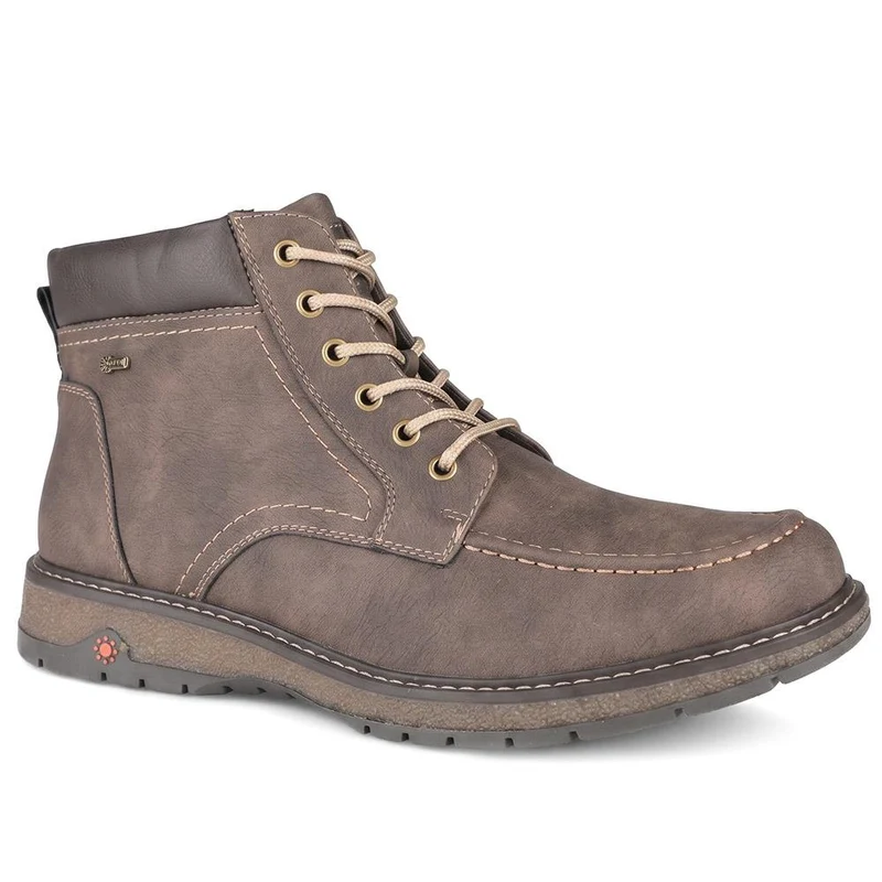 Relife Extra Wide Lace Up Casual Ankle Boots - RELIF44009 / 329 871 - Dark Brown