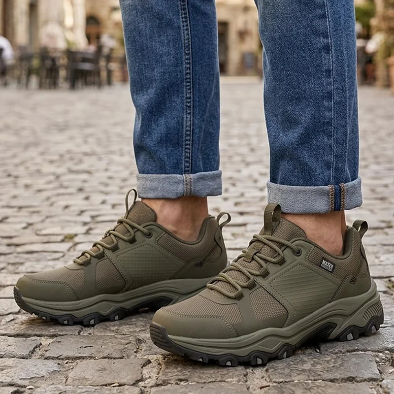 Wide Fit Rugged Water Resistant Walking Shoes - SUNCH42000 / 327 906 - Khaki