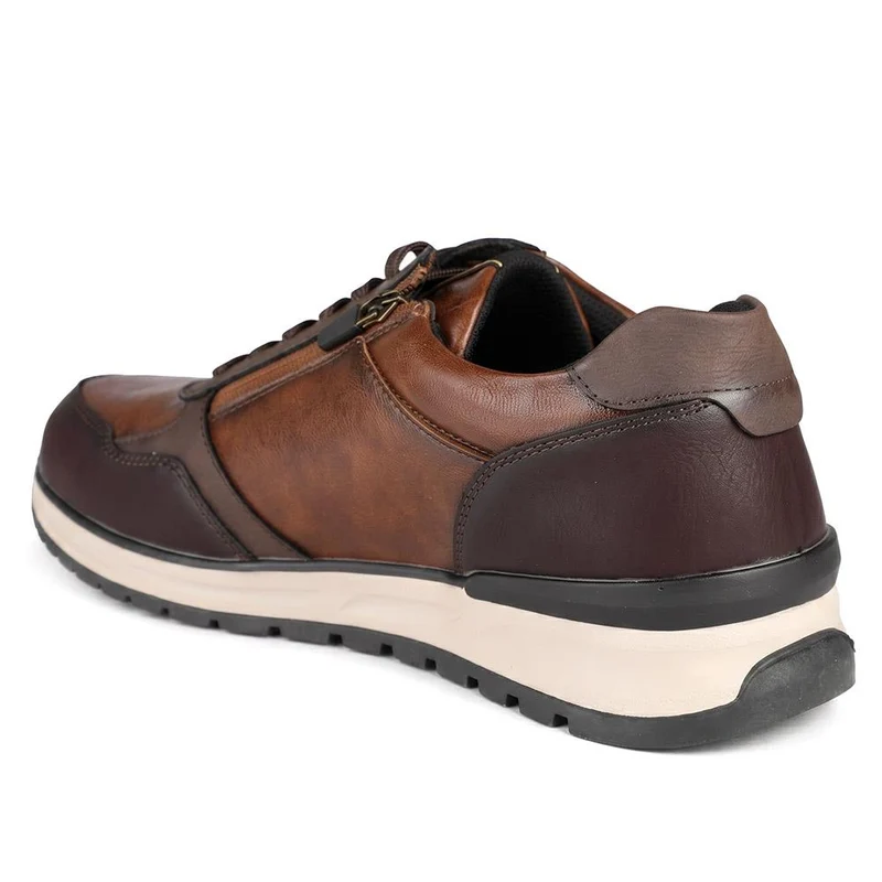 Relife Extra Wide Lace Up Trainers - RELIF44005 / 329 858 - Cognac