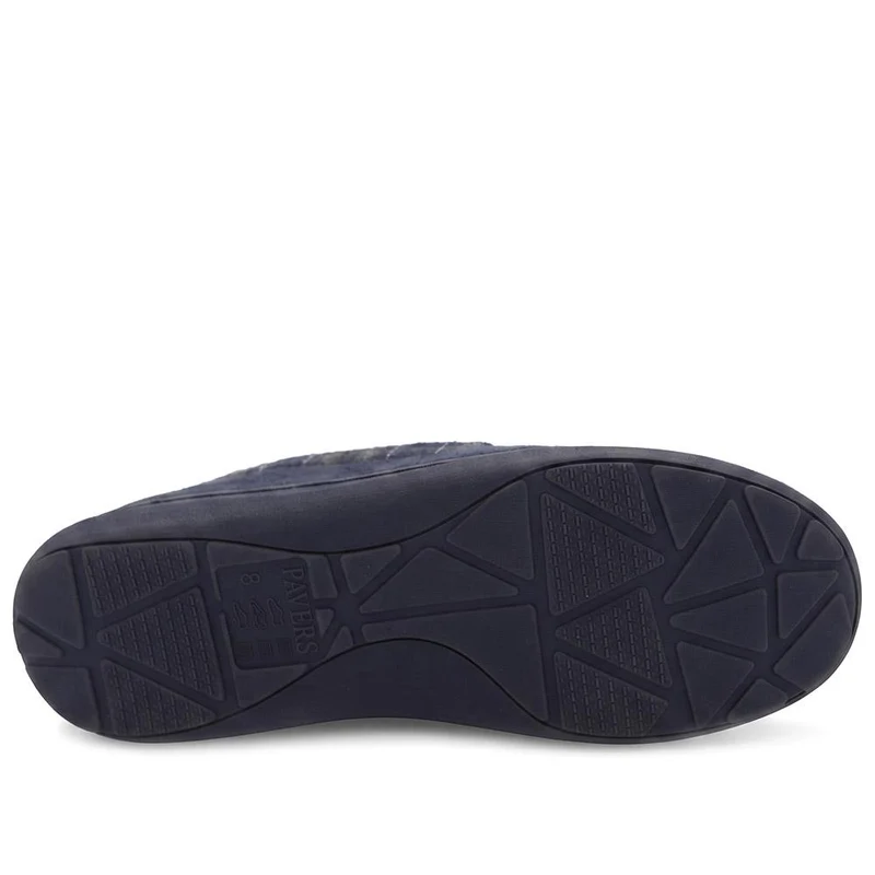 Fur-Lined Slippers - GALOP40021 / 326 305 - Navy Multi