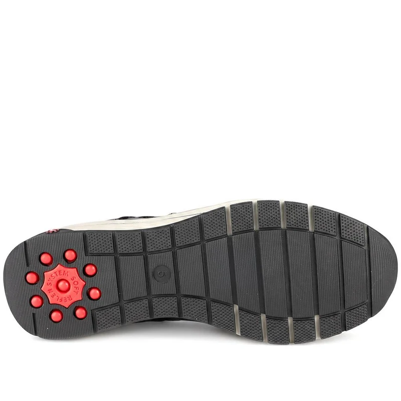 Relife Wedge Heel Zip & Lace Trainers - RELIF44028 / 329 646 - Black