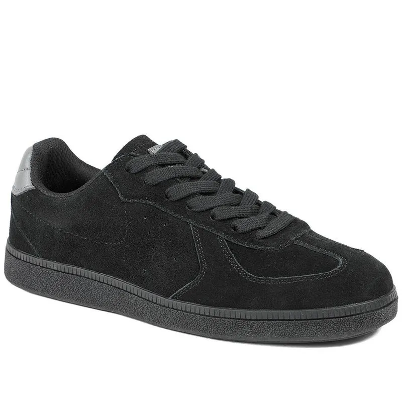 Leather Suede Lace Up Trainers - DINGX43004 / 329 047