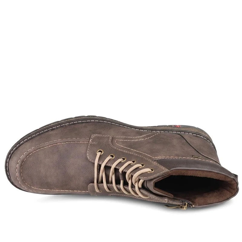 Relife Extra Wide Lace Up Casual Ankle Boots - RELIF44009 / 329 871 - Dark Brown