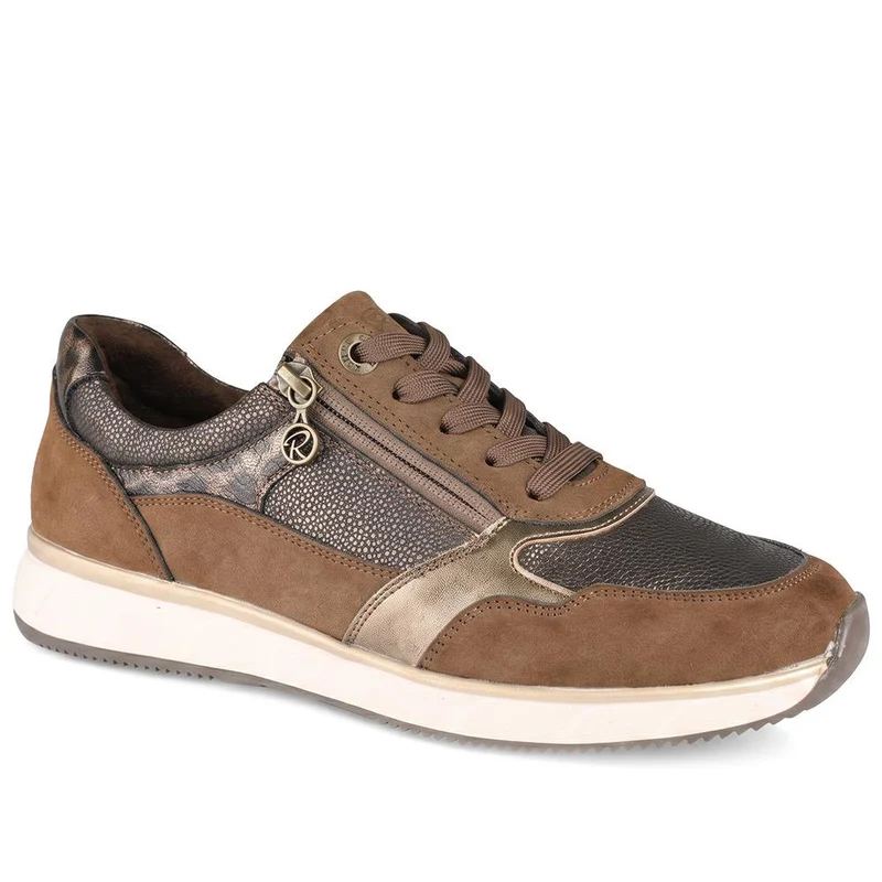 Relife Zip & Lace Up Trainers - RELIF44023 / 329 644 - Cognac