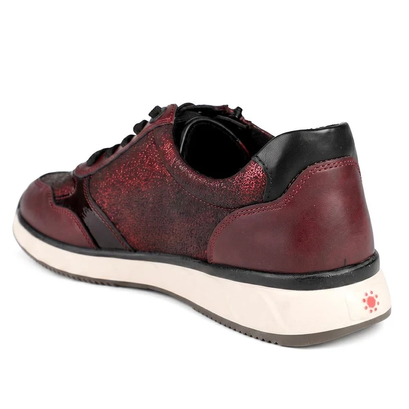 Relife Zip & Lace Up Trainers - RELIF44023 / 329 644 - Burgundy