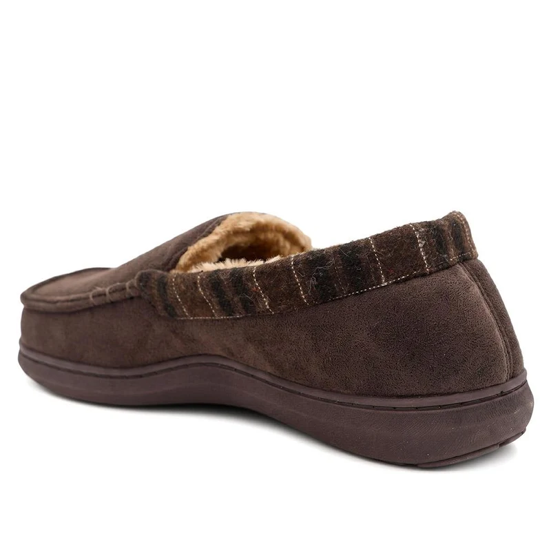 Fur-Lined Slippers - GALOP40021 / 326 305 - Brown Multi