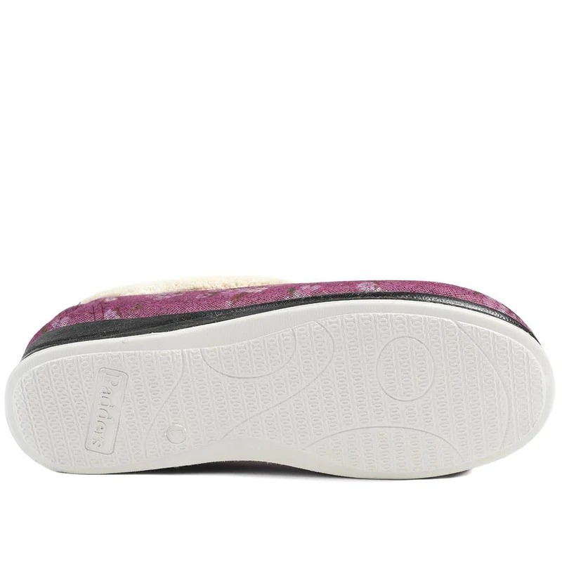 Padders Wide Fit Memory Foam Slippers - PADQING43006 / 329 403 - Purple
