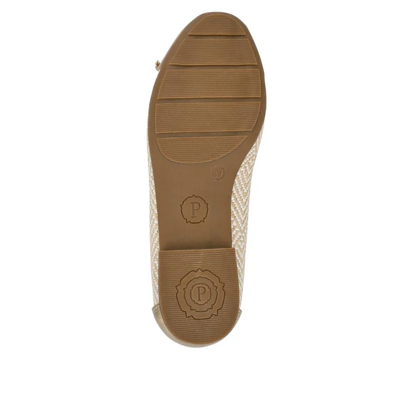 Bow-Detailed Two-Tone Pumps - WBINS41013 / 327 203 - Gold