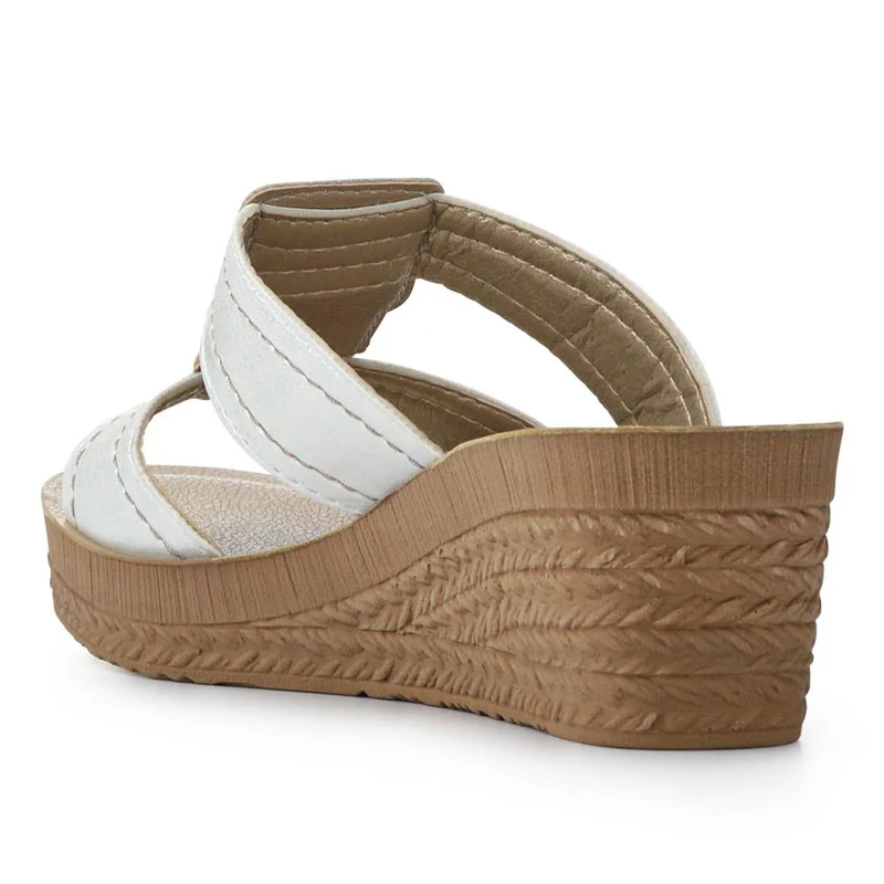 Extra-Cushioned Slip-On Wedge Mules - INB41019 / 327 504 - White