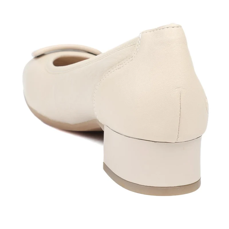 Rieker Smart Premium Leather Court Shoes - RKR43518 / 328 781 - Beige