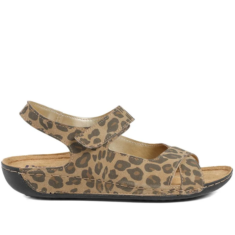Cushioned Touch-Fasten Sandals - SERAY41003 / 327 591 - Leopard