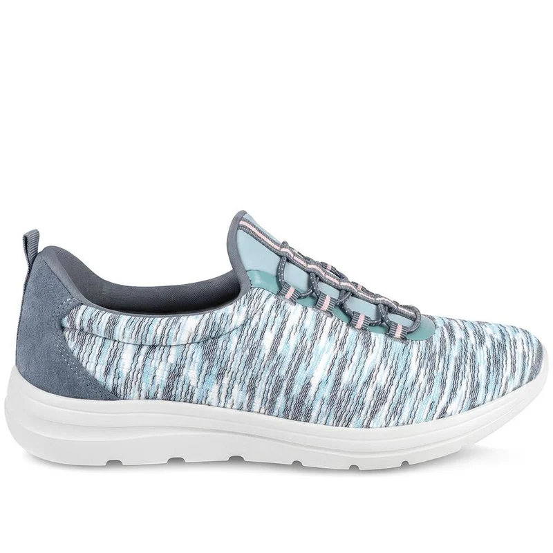 Wide Fit Memory Foam Bungee Lace Trainers - BRK43033 / 329 274 - Denim