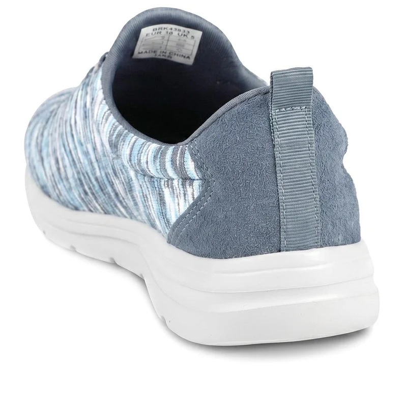 Wide Fit Memory Foam Bungee Lace Trainers - BRK43033 / 329 274 - Denim