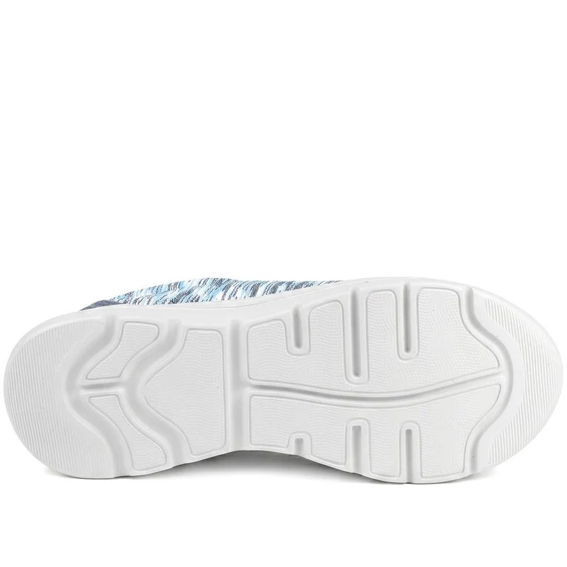 Wide Fit Memory Foam Bungee Lace Trainers - BRK43033 / 329 274 - Denim