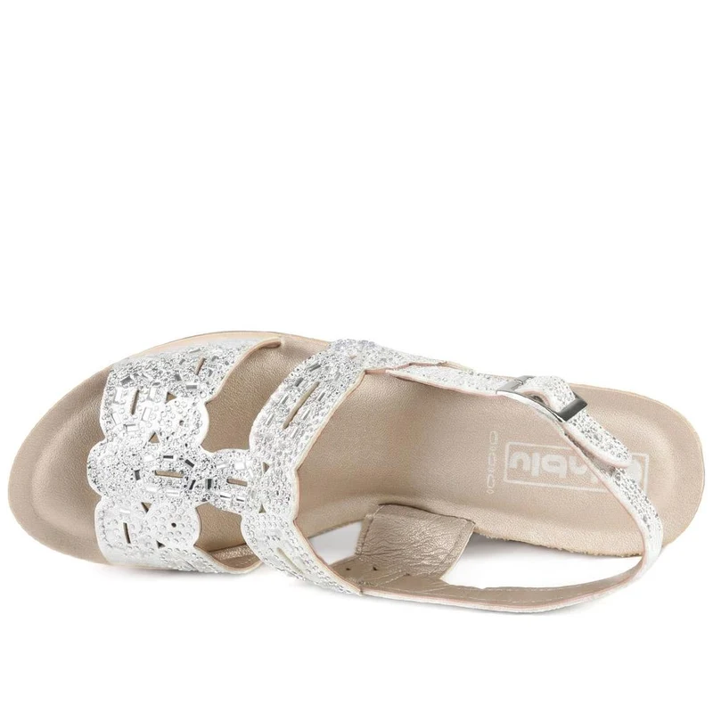 Inblu Wedge Heel Slingback Sandals - INB43048 / 330 367 - White